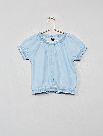 Blouse crop en denim