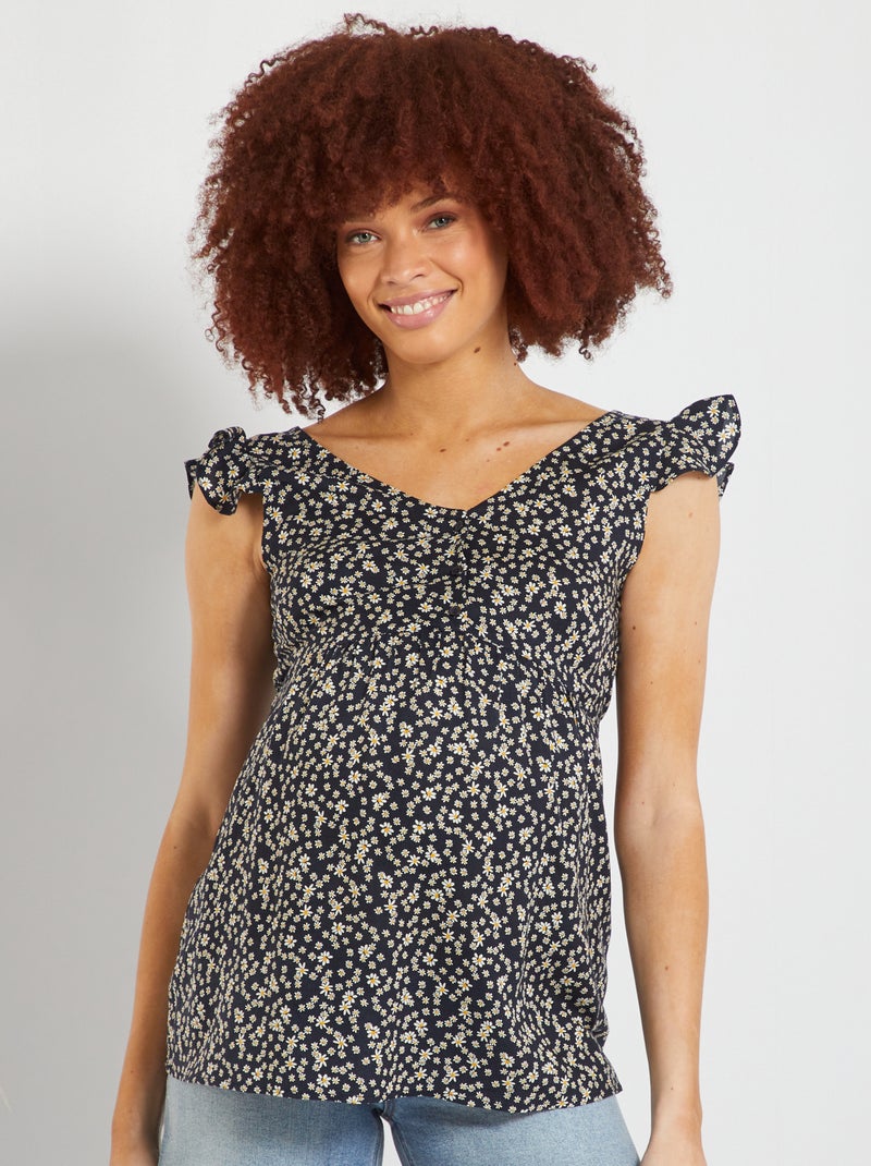Blouse d'allaitement sans manches Bleu marine - Kiabi
