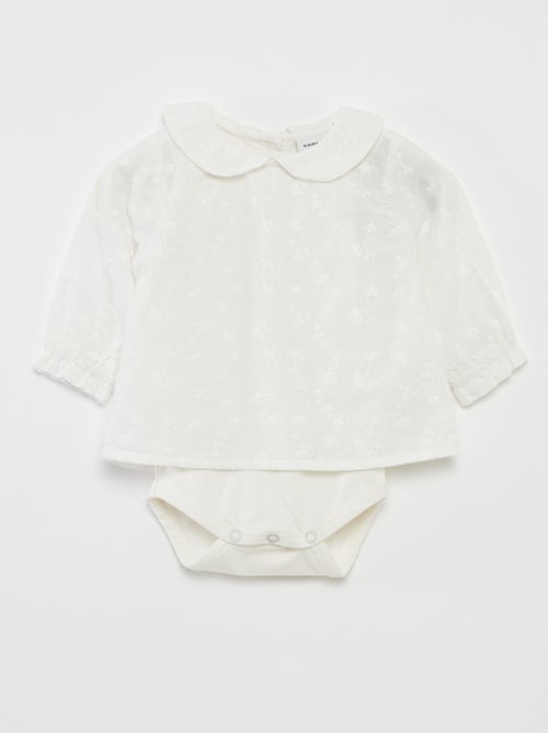 Blouse de cérémonie avec body intégré - Kiabi