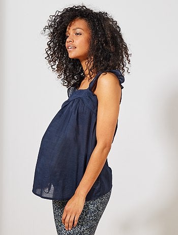 Blouse de maternité légère et brodée - Kiabi