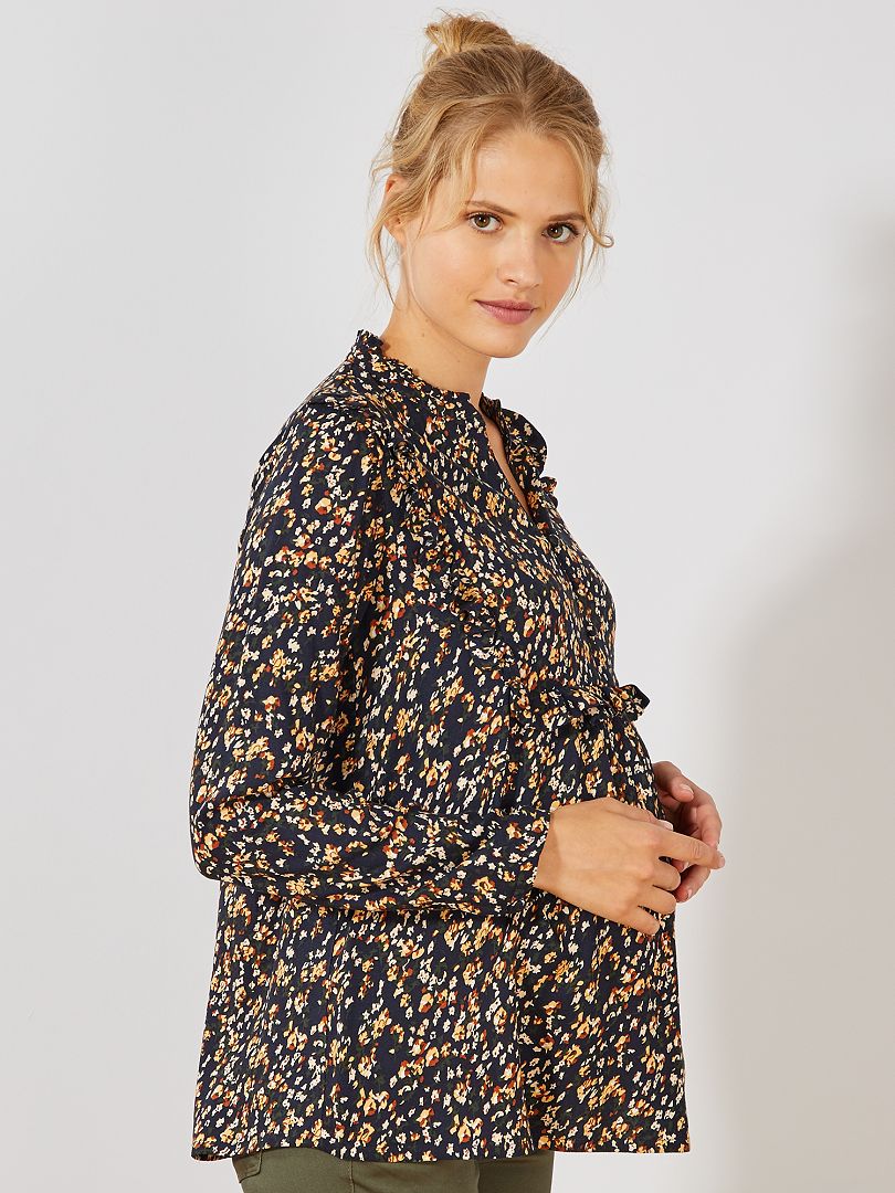 Blouse courte de grossesse festive florale main image 0