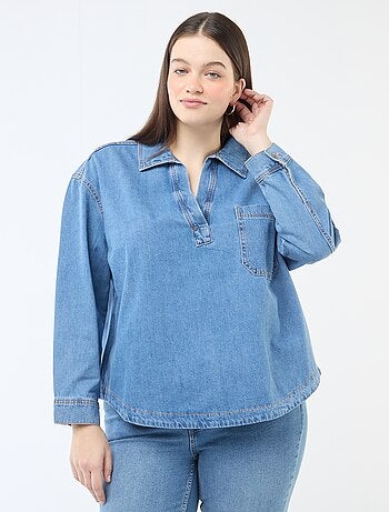 Blouse droite en denim