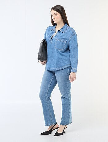 Blouse droite en denim