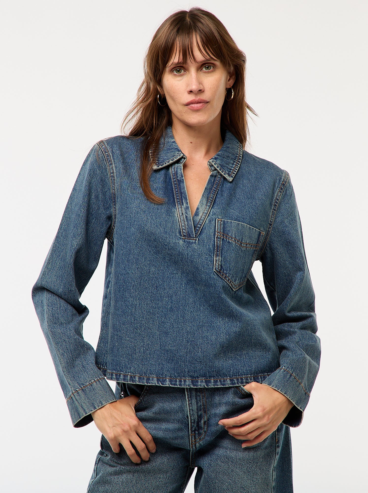 blouse jean femme