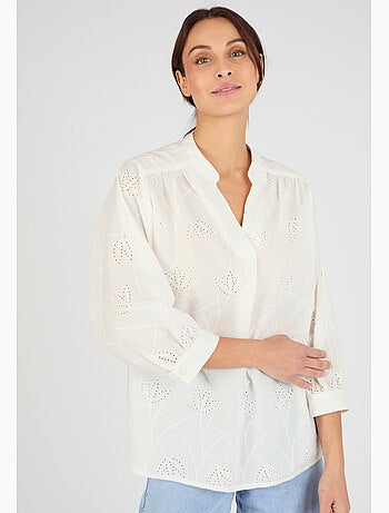 Blouse en broderie anglaise - Damart