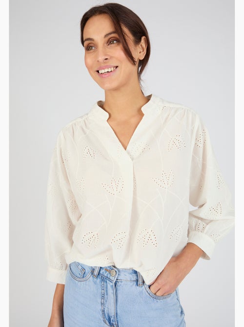 Blouse en broderie anglaise - Damart - Kiabi