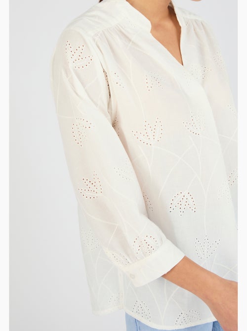 Blouse en broderie anglaise - Damart - Kiabi