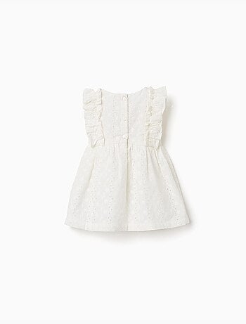 Blouse en coton avec broderie anglaise et volants