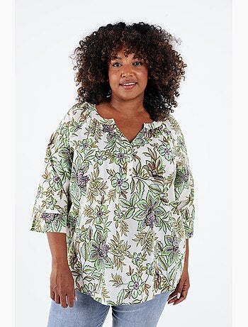 Blouse en coton avec imprimé floral PAPRIKA
