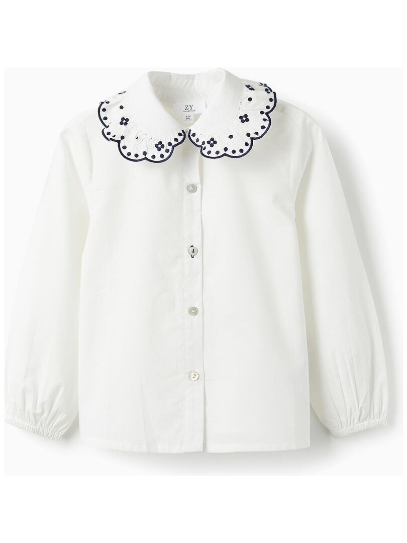 Blouse bébé fille en fil à fil de coton