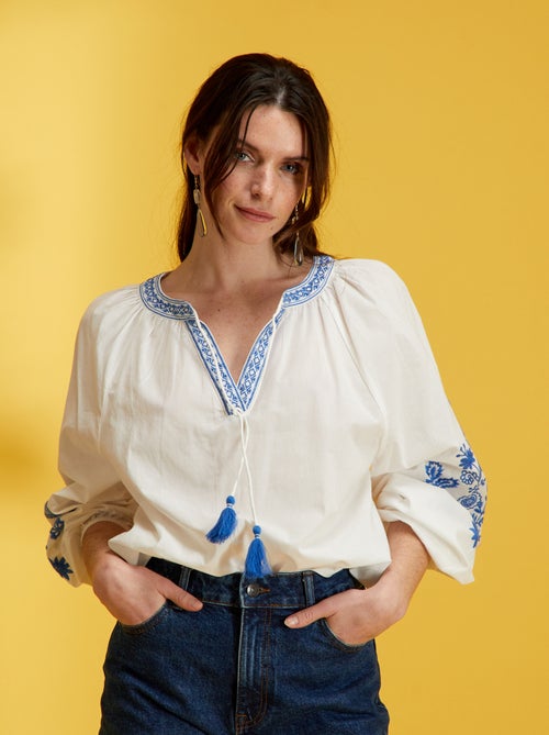 Blouse en coton - Kiabi