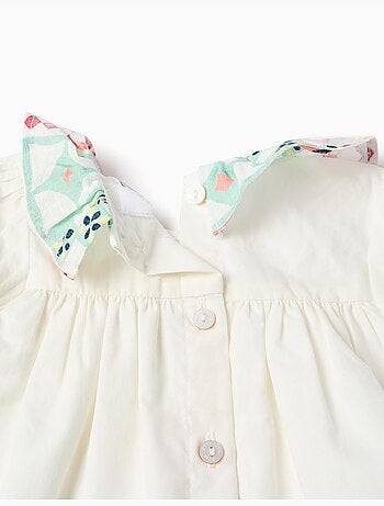 Blouse en coton + bloomer avec motif mosaïque
