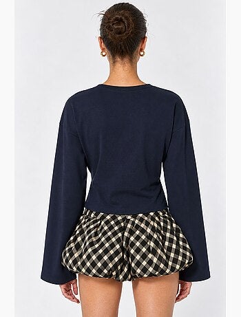 Blouse en coton et élasthanne busem