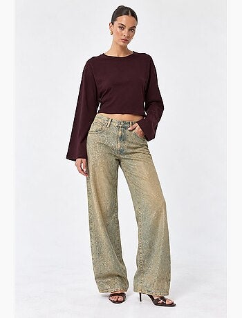 Blouse en coton et élasthanne busem