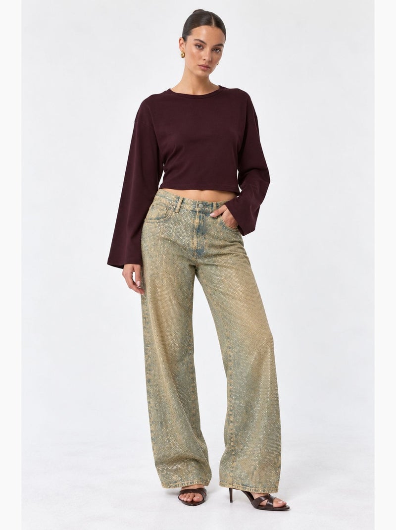 Blouse en coton et élasthanne busem Rouge bordeaux - Kiabi