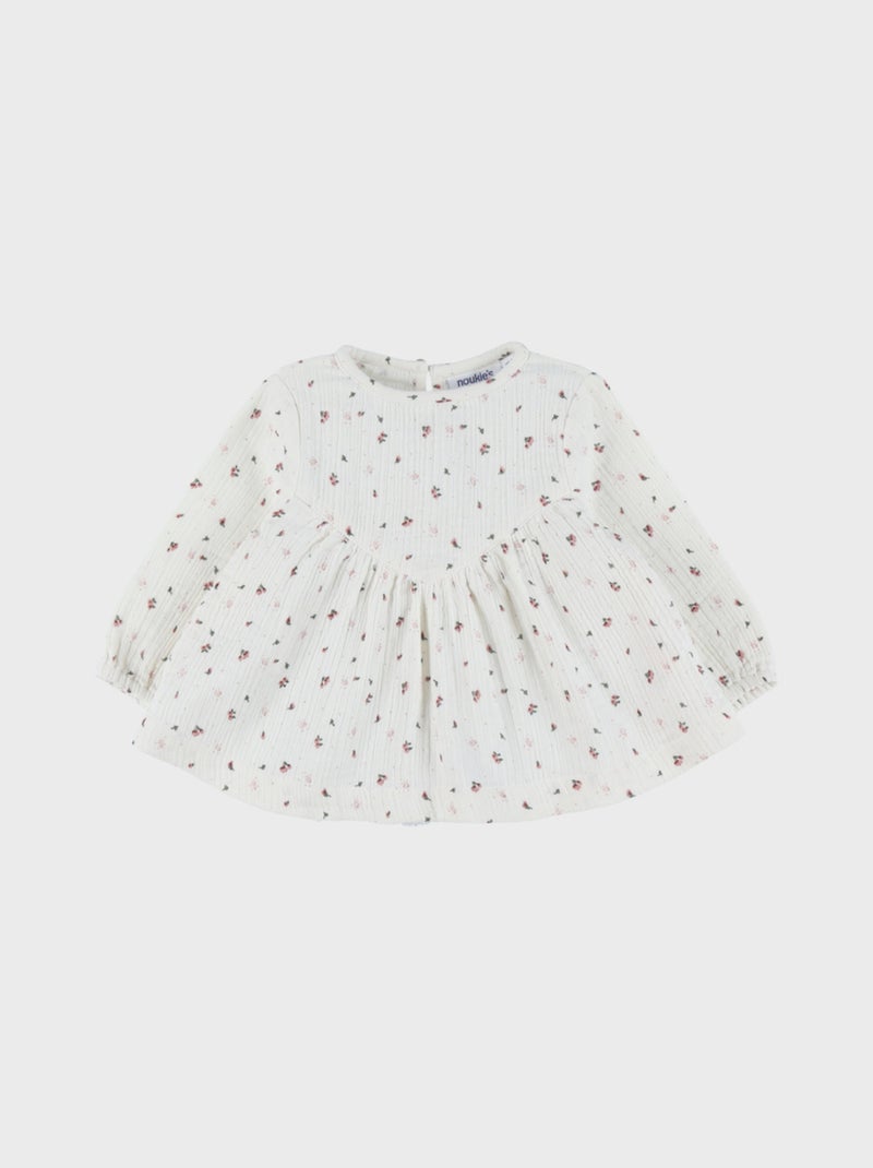 Blouse en coton imprimé fleuri Noukie's Ecru - Kiabi