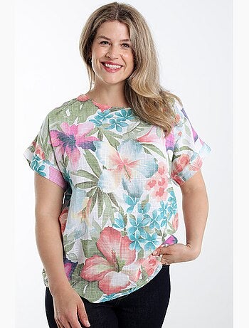 Blouse en coton imprimé floral