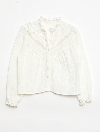 Blouse en coton plumetis