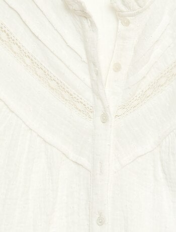 Blouse en coton plumetis