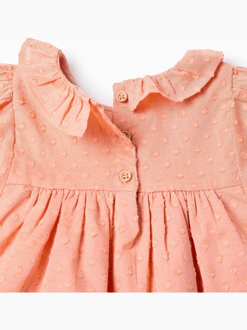 Blouse en coton + short en jean à volants - Kiabi