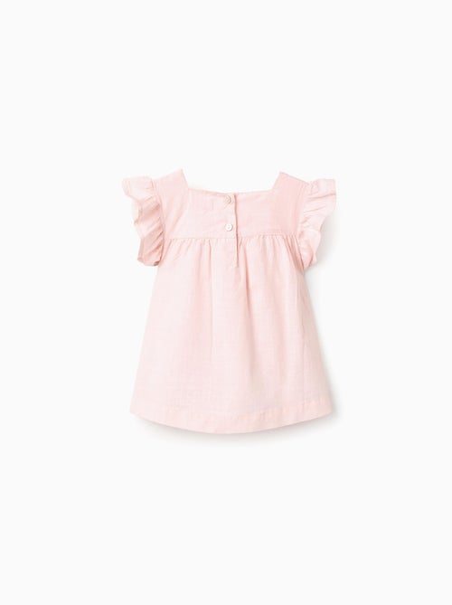 Blouse en Coton Slub avec Volants - Kiabi