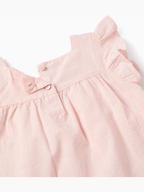 Blouse en Coton Slub avec Volants - Kiabi