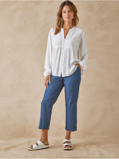 Blouse en crêpe brodée - DAXON - Kiabi