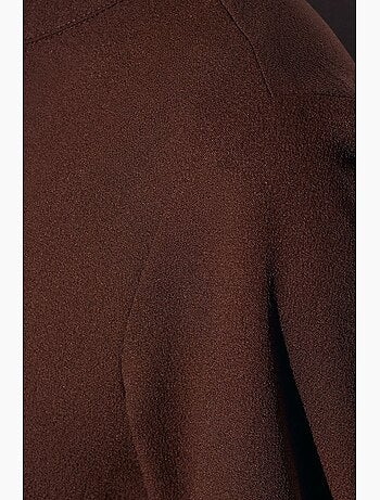 Blouse en crêpe col mao dilvin