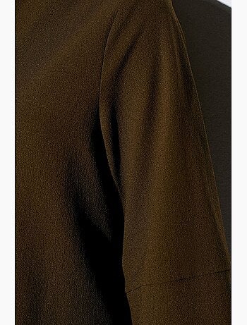 Blouse en crêpe col mao dilvin