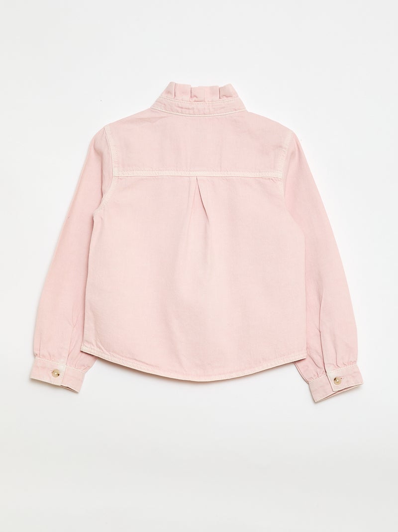 Blouse en denim Rose - Kiabi