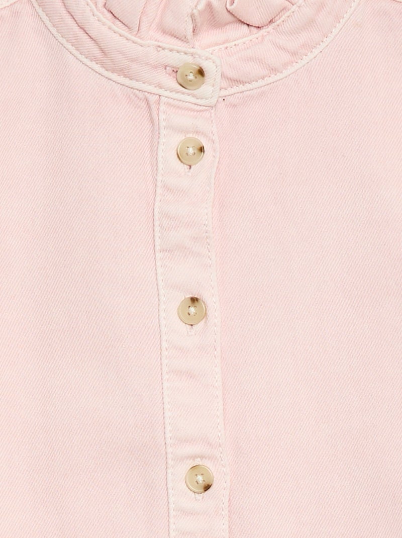 Blouse en denim Rose - Kiabi