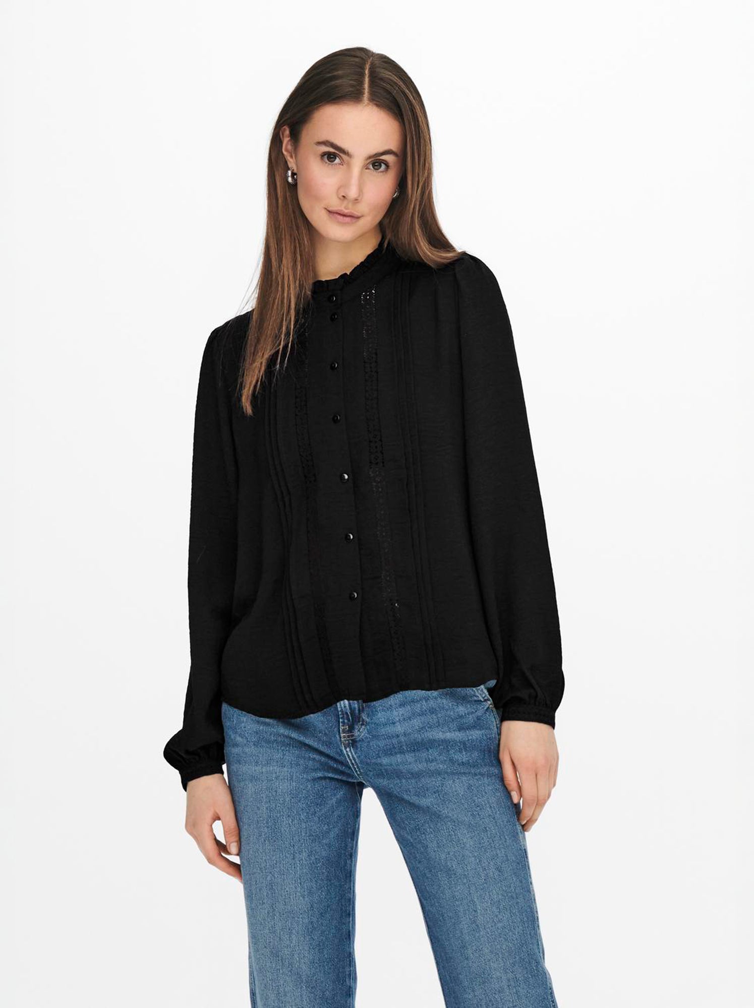 Blouse Voile Et Dentelle LAILISHI - Couleur écru, Occasion Très Bon état - Taille à Mesurer