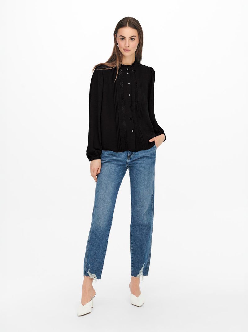 Blouse en dentelle 'JDY' noir - Kiabi