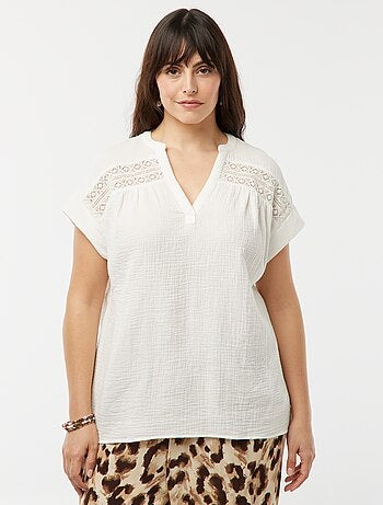 Blouse en double gaze de coton