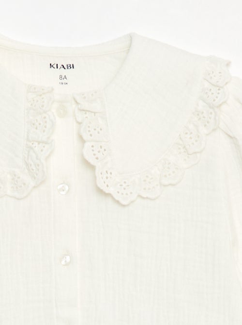 Blouse en double gaze de coton - Kiabi