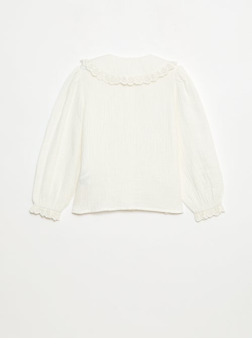 Blouse en double gaze de coton - Kiabi
