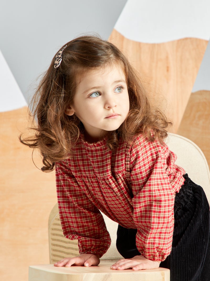 Blouse en flanelle à carreaux écossais Rouge - Kiabi