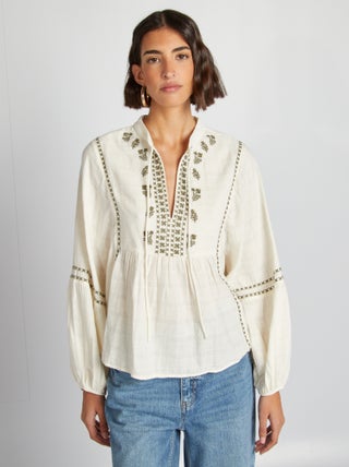 Blouse en gaze de coton