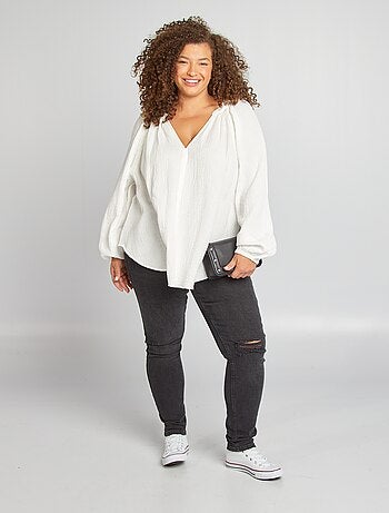 Blouse Femme Kanabeach Taille 36 En Chanvre Noir - Occasion Très Bon état (TBE), Style Tunique/caftan