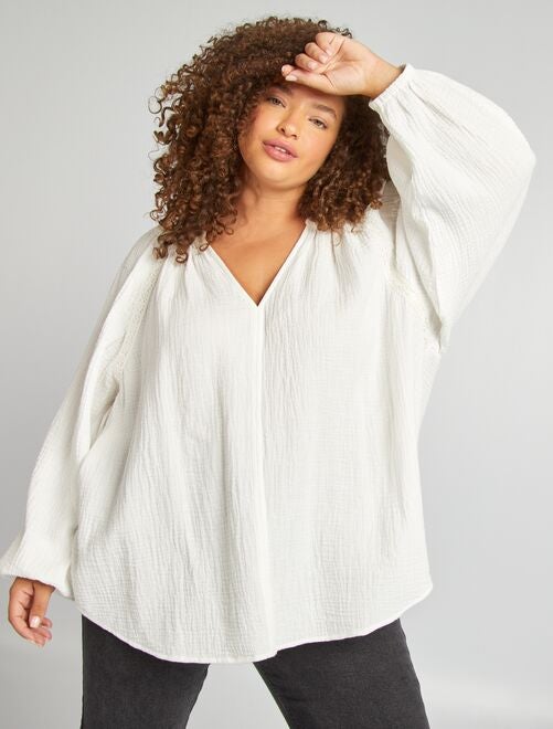 Blouse en gaze de coton - Kiabi