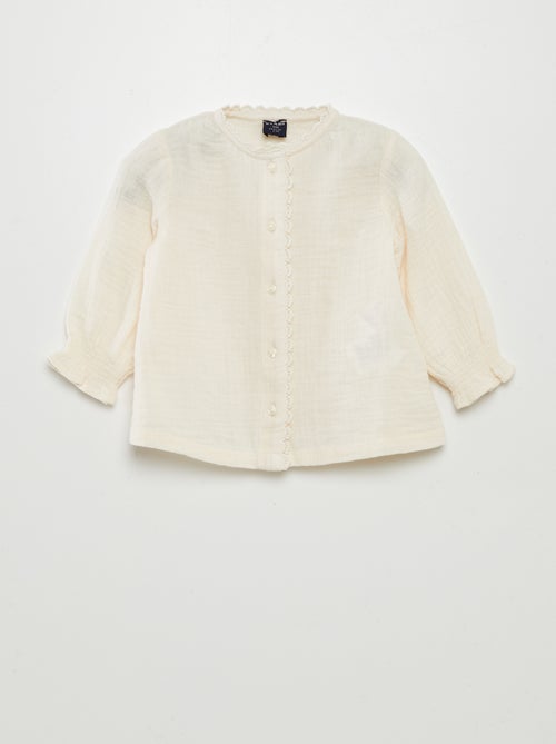 Blouse en gaze de coton - Kiabi