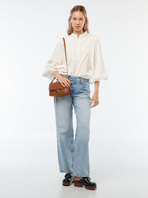 Blouse en gaze de coton - Kiabi