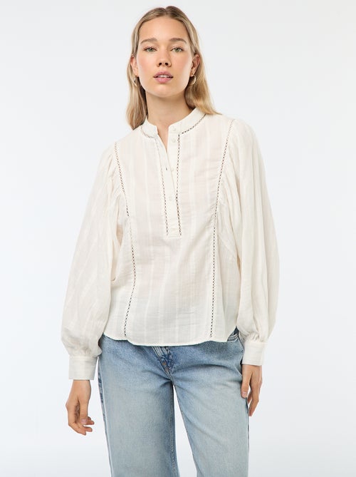 Blouse en gaze de coton - Kiabi