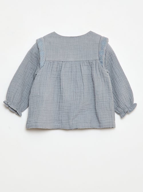 Blouse en gaze de coton - Kiabi