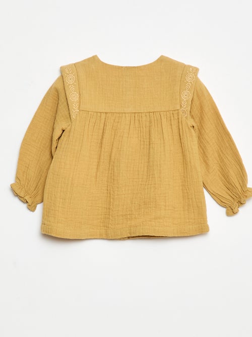 Blouse en gaze de coton - Kiabi