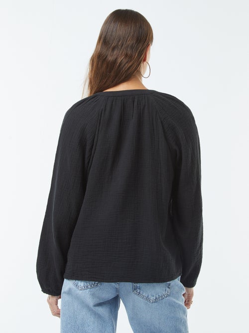 Blouse en gaze de coton - Kiabi