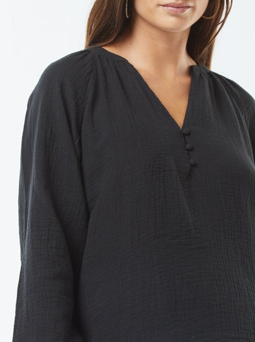 Blouse en gaze de coton - Kiabi