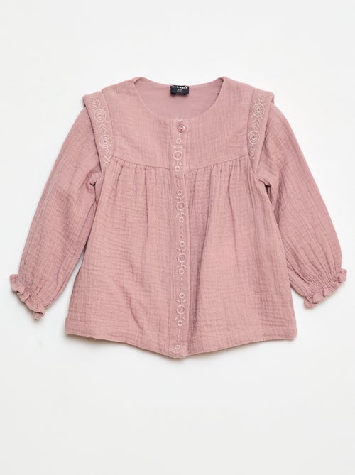 Blouse en gaze de coton - Kiabi