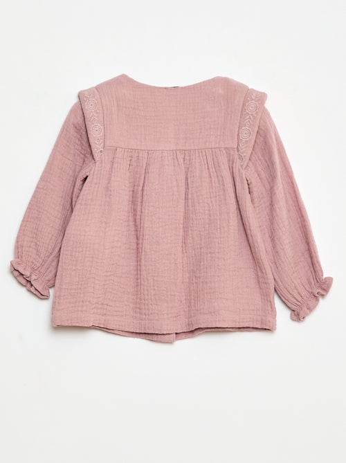 Blouse en gaze de coton - Kiabi
