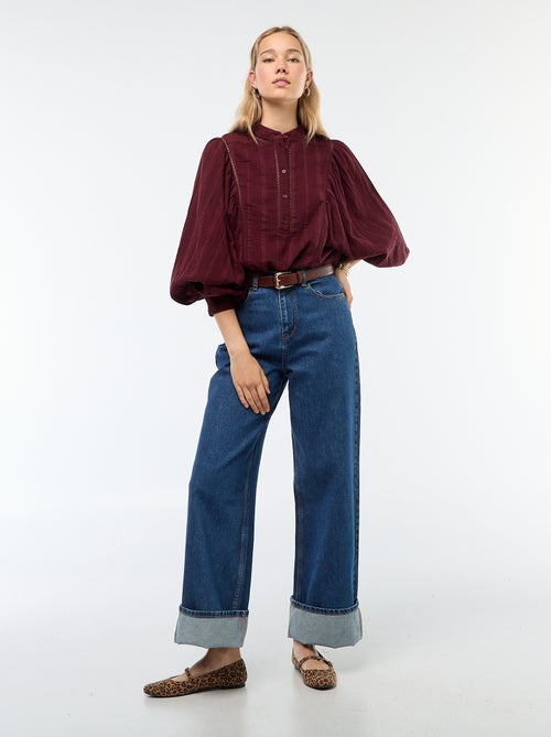 Blouse en gaze de coton - Kiabi